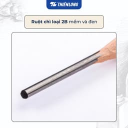 Thumbnail Hộp 10 cây Bút chì gỗ lục giác Thiên Long GP-018- Độ cứng 2B- Thích hợp cho học sinh làm bài thi trắc nghiệm 3