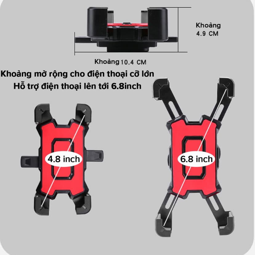 Ảnh Bộ Giá Đỡ - Kẹp Điện Thoại Gắn Xe Đạp Và Xe Máy Vô Cùng Chắc Chắn – Hàng Chính Hãng Amalife 2