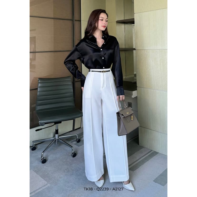 Ảnh BBSTORE’S Áo Sơ Mi Công Sở Vải Lụa Mát Không Nhăn - TK18 3