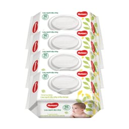 Thumbnail Combo 4 gói Khăn ướt Huggies không mùi (80 miếng/gói) 1