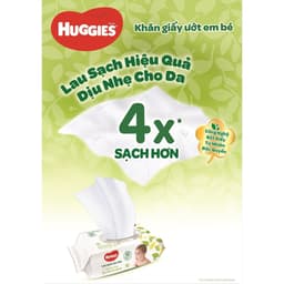 Thumbnail Combo 4 gói Khăn ướt Huggies không mùi (80 miếng/gói) 3