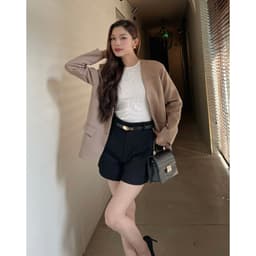 Thumbnail BBSTORE’S Quần Short Kaki Lưng Cao Bản Đỉa Nhỏ Thanh Lịch - Q3117 2