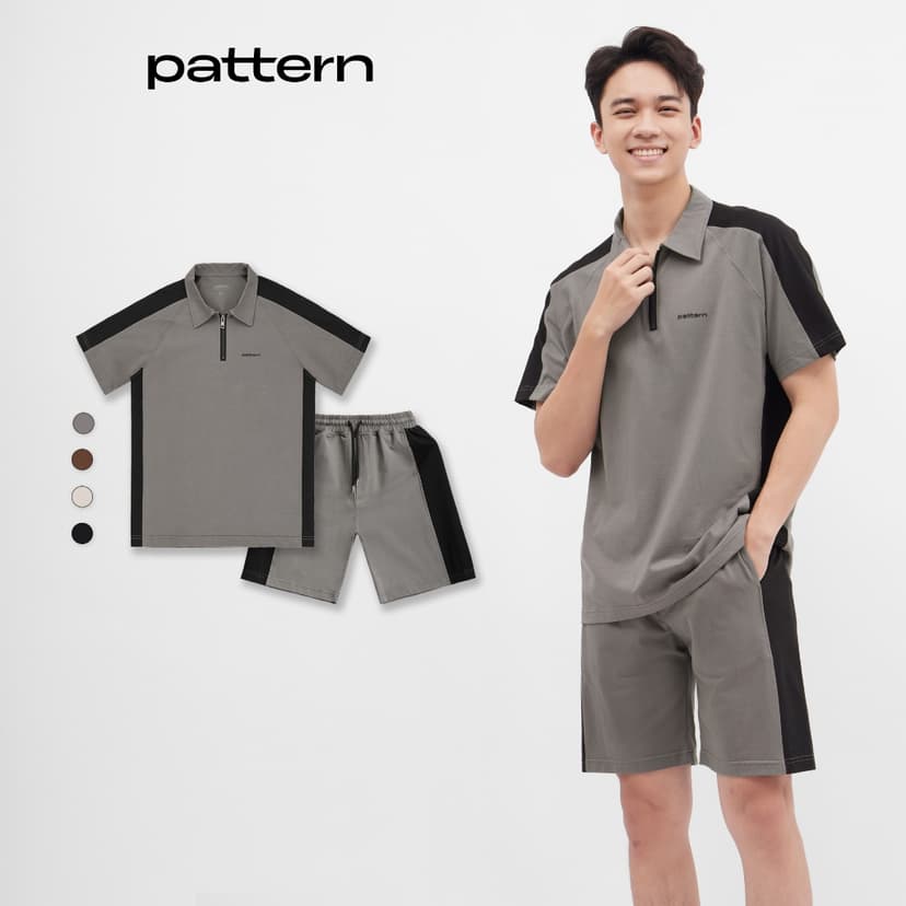 Ảnh Bộ polo khóa phối PATTERN PB006 1