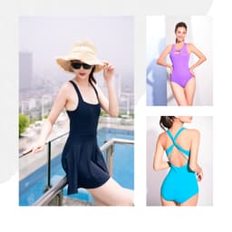 Thumbnail Đồ Bơi Nữ Liền Thân Livan Sport Kèm Đệm Mút Rời, Bộ Bơi Nữ Váy, Bộ Bơi Nữ Liền Thân 1