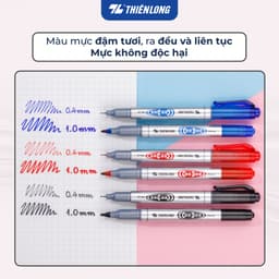 Thumbnail Combo 5/10/20 Bút lông dầu 2 đầu Thiên Long PM-04 bám dính tốt - Bút dạ, viết bảng không xoá được 3