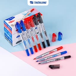 Thumbnail Combo 5/10/20 Bút lông dầu 2 đầu Thiên Long PM-04 bám dính tốt - Bút dạ, viết bảng không xoá được 1