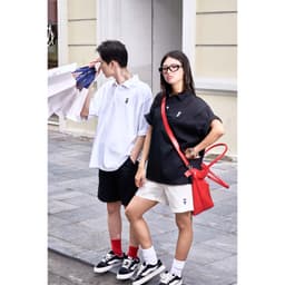 Thumbnail Quần Short Kaki Unisex NOAM Original Fox - Màu Đen/ Trắng/ Xanh navy 4
