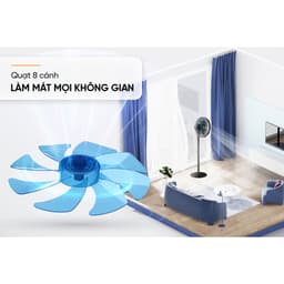 Thumbnail Quạt đứng Sunhouse 8 cánh 60W SHD-7346, động cơ đồng nguyên chất, vận hành êm ái, không tiếng ồn 3