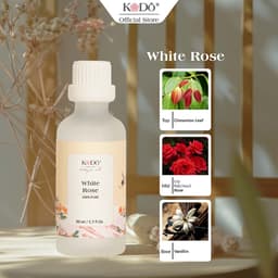 Thumbnail Tinh Dầu Nước Hoa KODO White Rose Hương Hoa Hồng Làm Thơm Phòng, Không Gian, Quần Áo - Classic Collection- 10/50/100ml 1