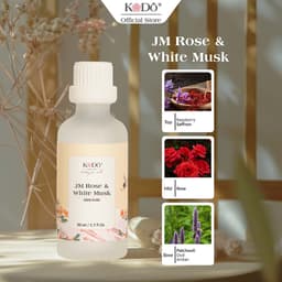 Thumbnail Tinh Dầu Nước Hoa KODO JM Rose & White Musk Hương Gỗ Trầm Làm Thơm Phòng, Không Gian, Quần Áo - Signature - 10/50/100ml 1