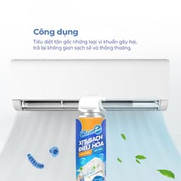 Thumbnail Xịt làm sạch điều hòa Cleanz làm sạch diệt khuẩn bằng công nghệ ion bạc Ag+ 4