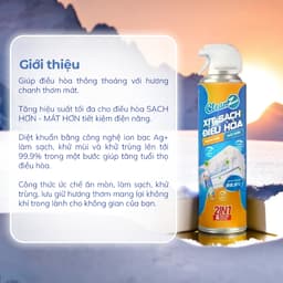 Thumbnail Xịt làm sạch điều hòa Cleanz làm sạch diệt khuẩn bằng công nghệ ion bạc Ag+ 2