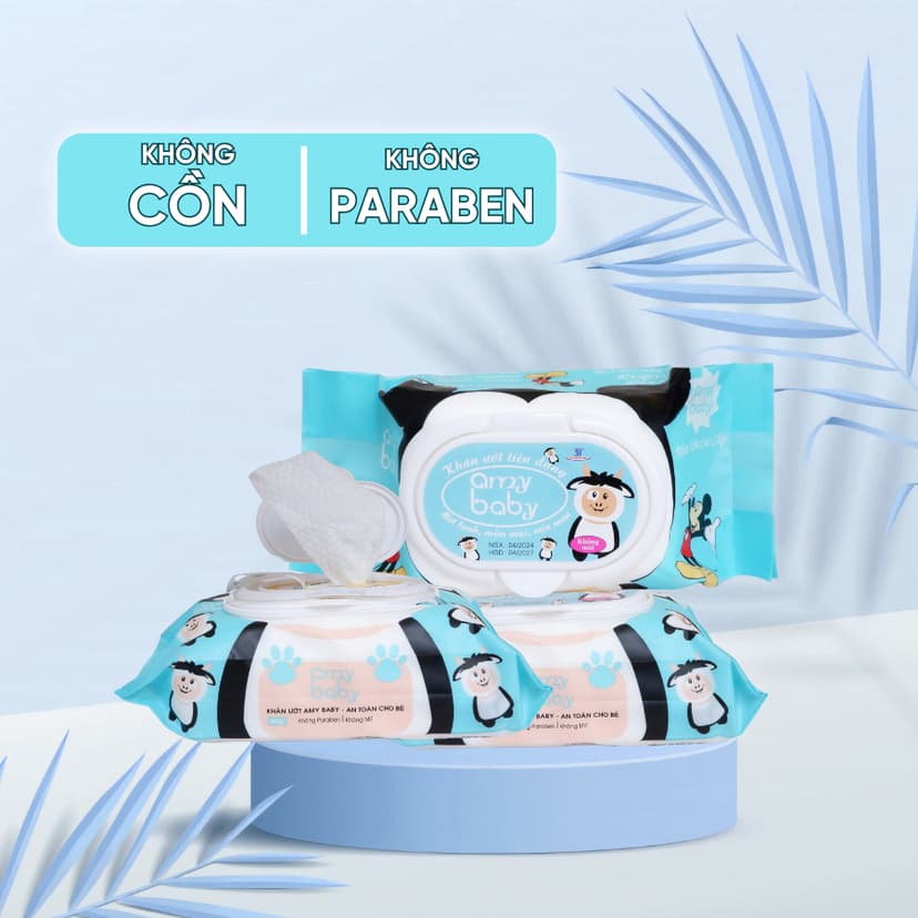 Ảnh 6 Gói Khăn Ướt 80gr Amy Baby Cho Da Nhạy Cảm 4