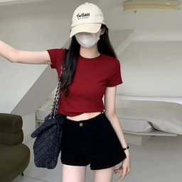 Thumbnail Áo croptop nữ ôm body trơn nhiều màu - LOZA PH403302 2