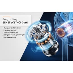 Thumbnail Quạt đứng Sunhouse 5 cánh 120W SHD-7392, động cơ đồng nguyên chất, vận hành êm ái, không tiếng ồn 3