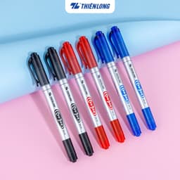 Thumbnail Bút lông dầu Thiên Long PM-04 gồm đầu lớn 1.0mm, đầu nhỏ 0.4mm, đa dạng nét viết,thuận tiện khi sử dụng trên nhều bề măt 1