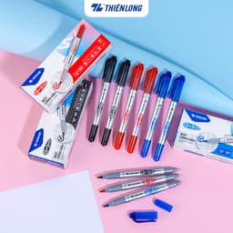 Thumbnail Bút lông dầu Thiên Long PM-04 gồm đầu lớn 1.0mm, đầu nhỏ 0.4mm, đa dạng nét viết,thuận tiện khi sử dụng trên nhều bề măt 2