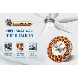 Thumbnail Quạt Trần Đèn Led Sunhouse Apex 6 cánh APF-7696, công suất 57W, cánh quạt sải rộng, điều khiển từ xa 3