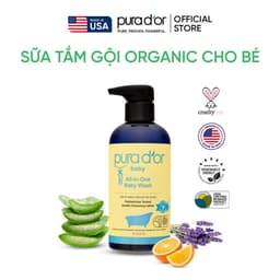 Thumbnail Sữa tắm gội hữu cơ dưỡng ẩm dịu nhẹ dành cho bé - All-in-one Baby Wash Pura D'or 473ML Organic 1