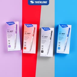 Thumbnail Combo 5/10/20 Bút bi Thiên Long TL-027 mực xanh/đỏ/đen/tím ngòi 0.5mm, nét viết đều dành cho học sinh, văn phòng 1