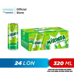 Thumbnail Thùng 24 Lon Nước Ngọt Có Gaz Mirinda Soda Kem (320ml/lon) 1