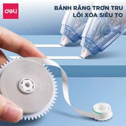 Thumbnail Bút Xóa Băng Học Sinh 40M Xinh Xắn Deli - Xóa Sạch Bám Dính Tốt Khô Nhanh Viết Đè Lên Ngay Băng Kéo Văn Phòng Nhiều Màu 1