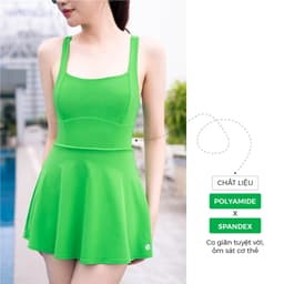 Thumbnail Đồ Bơi Nữ Liền Thân Livan Sport Kèm Đệm Mút Rời, Bộ Bơi Nữ Váy, Bộ Bơi Nữ Liền Thân 3
