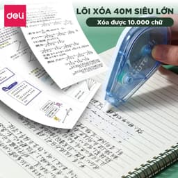 Thumbnail Bút Xóa Băng Học Sinh 40M Xinh Xắn Deli - Xóa Sạch Bám Dính Tốt Khô Nhanh Viết Đè Lên Ngay Băng Kéo Văn Phòng Nhiều Màu 3