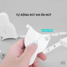 Thumbnail Thước Dây - Taky, Với Nút Bấm Tự Rút Sau Khi Kéo, Đo Vòng Bụng, Đùi, Tay, Vòng Eo 3 Vòng Kiểm Tra Sức Khỏe 1.5m. 5945 1