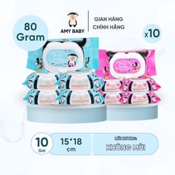 Thumbnail Combo 10 Gói Khăn Ướt Amy Baby 80gr 1