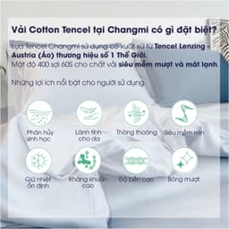 Thumbnail Vỏ chăn lụa 100% Tencel tự nhiên Changmi Bedding nhập khẩu Châu Âu chính hãng mềm mượt và mát lạnh 4