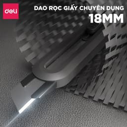 Thumbnail Set Dao Rọc Giấy Deli Cao Cấp Lưỡi Thép Không Gỉ SK5, Bao Gồm Dao Rọc Mini Bỏ Túi Chất Liệu Kim Loại 3
