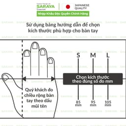 Thumbnail Găng tay cao su Saraya Nitrile Glove Extend (Màu Xanh), dùng trong thực phẩm, làm đẹp, công nghiệp - 200 cái/hộp 3