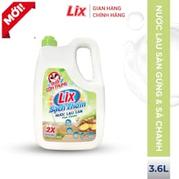 Thumbnail Nước lau sàn Lix sạch thơm hương gừng và sả chanh mát lạnh sạch sáng bóng 18202 Lixco Việt Nam 3,6L/C04 1