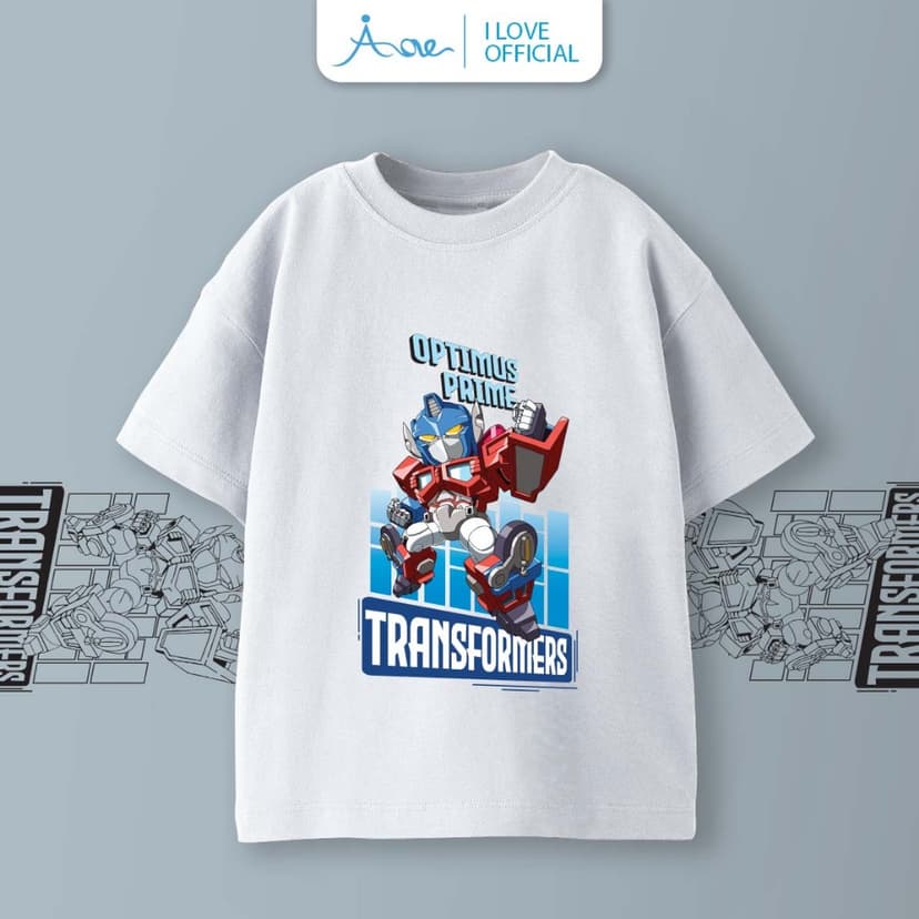 Ảnh ILOVE Áo thun cộc tay robot TRANSFORMERS, áo phông tay ngắn chất COTTON mềm mịn, thoáng mát dành cho bé trai 8.5-32kg 2