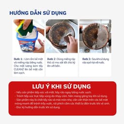 Thumbnail Kem tẩy sạch xoong nồi Cleanz đánh bay vết ố, vết gỉ sét, vết bám dầu mỡ lâu ngày mùi hương đào 4