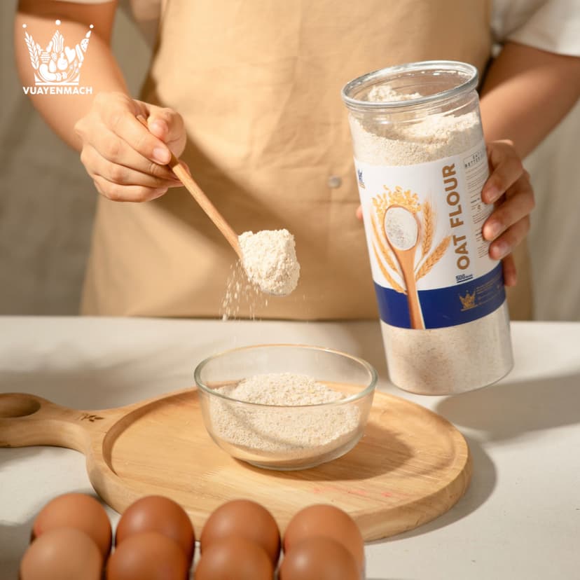 Ảnh BỘT Yến mạch tươi Organic VUA YẾN MẠCH nguyên chất nhập khẩu Úc nấu cháo ăn dặm, làm bánh 4