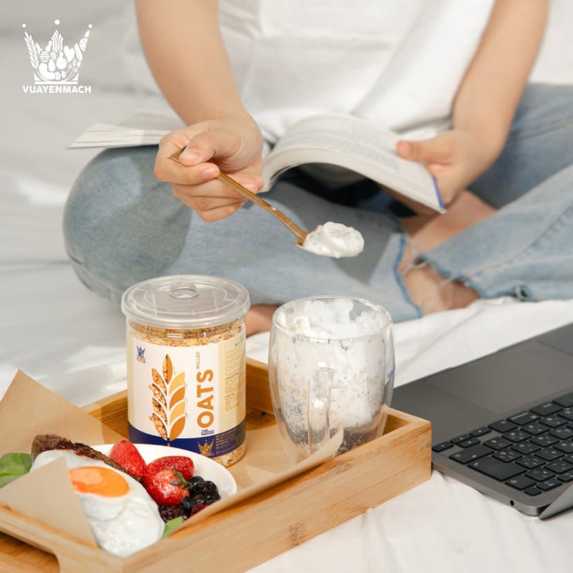 Ảnh Yến mạch tươi nguyên cám cán mỏng VUA YẾN MẠCH Úc  ăn kiêng healthy eat clean mẹ bầu 4