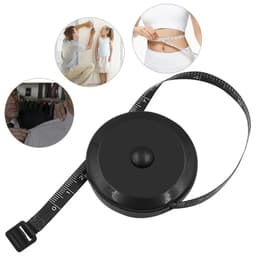 Thumbnail Thước Dây Mềm -Taky, Màu Đen Để Đo Vòng Bụng, Eo 3 Vòng Kiểm Tra Sức Khỏe 1.5m - Đo Quần Áo, Với Nút Bấm Tự Rút. 5940 1