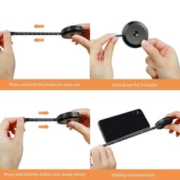 Thumbnail Thước Dây Mềm -Taky, Màu Đen Để Đo Vòng Bụng, Eo 3 Vòng Kiểm Tra Sức Khỏe 1.5m - Đo Quần Áo, Với Nút Bấm Tự Rút. 5940 2