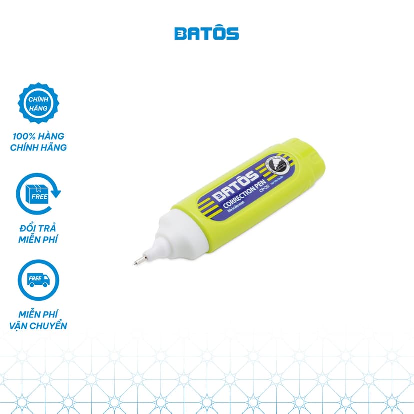 Ảnh Hộp 12 chiếc bút xóa Batôs 3 CP-2G, Dung tích 12ml, xóa nhanh khô 2