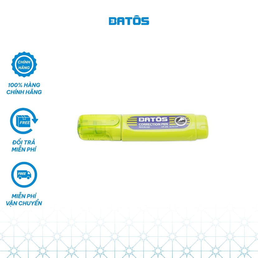 Ảnh Hộp 12 chiếc bút xóa Batôs 3 CP-2G, Dung tích 12ml, xóa nhanh khô 4