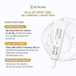Thumbnail Gel Chấm Mụn Be'Balance ALA 2X SPOT GEL giúp Chăm Sóc Da có Vấn Đề về Mụn 10ml 3
