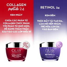 Thumbnail Combo 2: Kem Dưỡng Ẩm OLAY COLLAGEN Peptide24 50G & OLAY RETINOL24 50G Căng Mướt & Mờ Nếp Nhăn 4