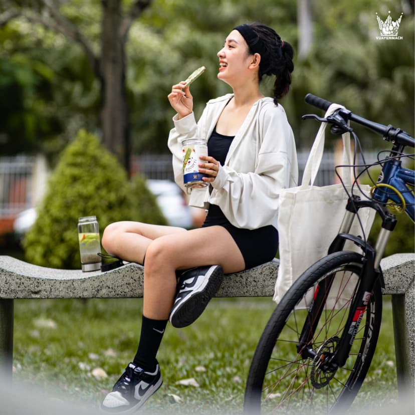 Ảnh Bánh Biscotti Trà Xanh 250gr Không Đường Vua Yến Mạch 3