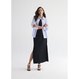 Thumbnail Chân váy maxi MONO TALK dáng xuông xẻ tà hai bên poplin dày MOF23W-B10004TK 1