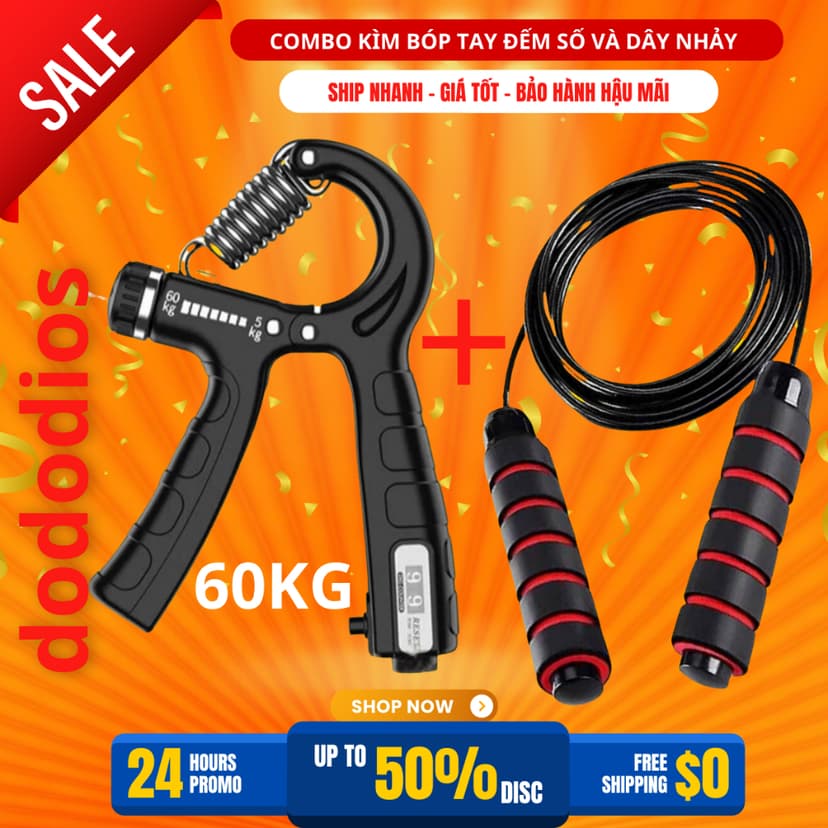 Ảnh Combo Kìm Bóp Tay Và Dây Nhảy Lõi Thép - Bền Bỉ, Tiết Kiệm, Tiện Lợi - Hàng Chính Hãng Dododios 4