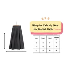 Thumbnail Chân váy xòe xếp ly dáng dài 90cm kiều dáng trẻ trung năng động Evalover 4