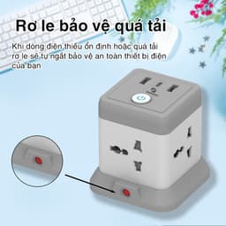 Thumbnail Combo ổ cắm đa năng Manigo Chiều Dài 3,5M, Ổ cắm điện 2500W USB Type-C BH 18 Tháng 2