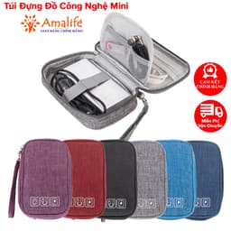 Thumbnail Túi Đựng Phụ Kiện Công Nghệ 1 Khóa Không Thấm Nước, Đựng Đa Năng Điện Thoại Có Quai Xách Mini Du Lịch Chính Hãng Amalife 1